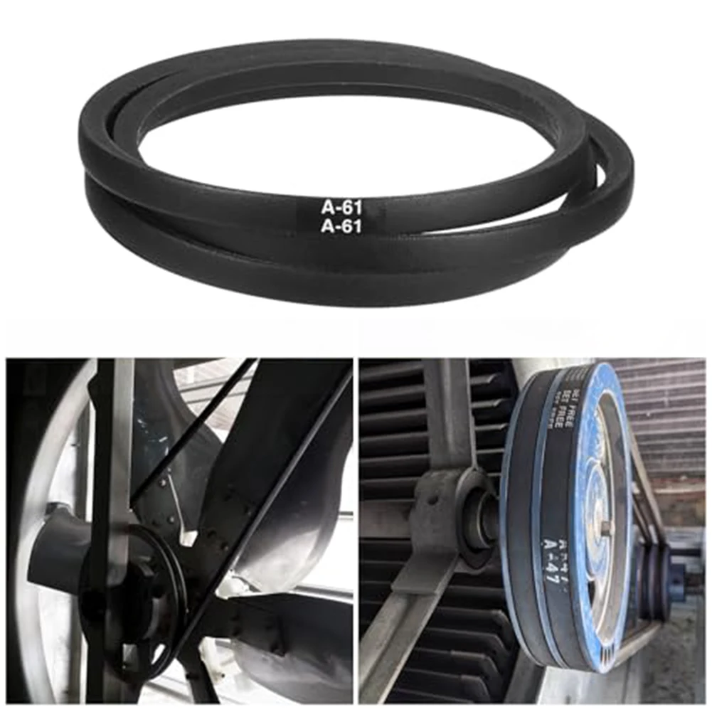 2pcs A614L630 61'' Rubber V-Belts for Industrial Power Transmission Featuring Even Load Distribution and Flexibility
