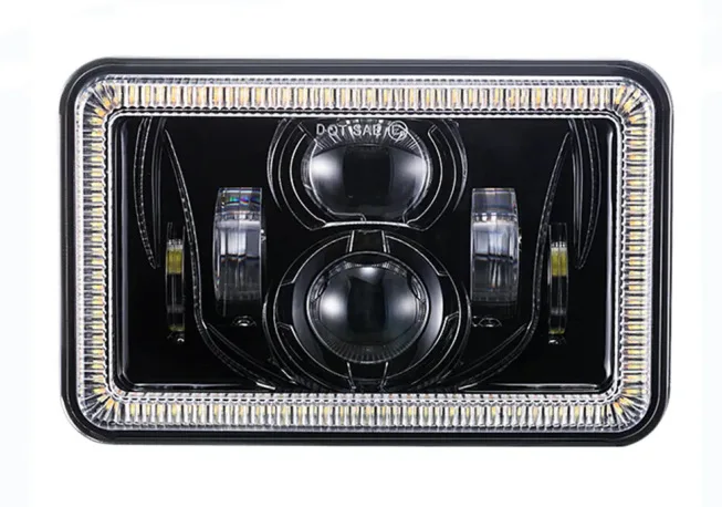 12V 24V 4x6 inch LED Headlights H4 Led Work Light Square Light Replacement for GMC Chevrolet Car Jeep Motorcycle Truck Headlamp