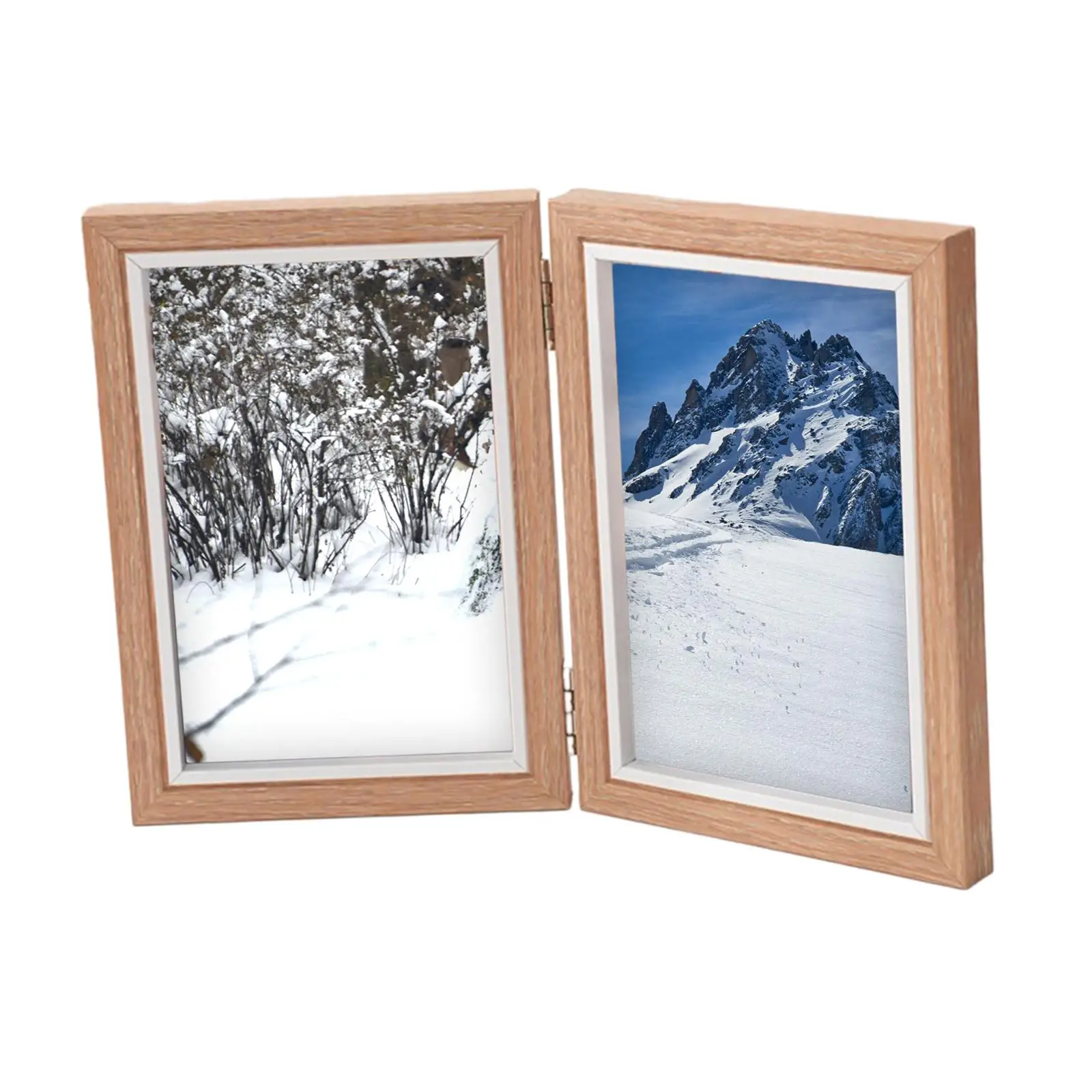 Wooden Folding Frame Photo Collage Display Stand