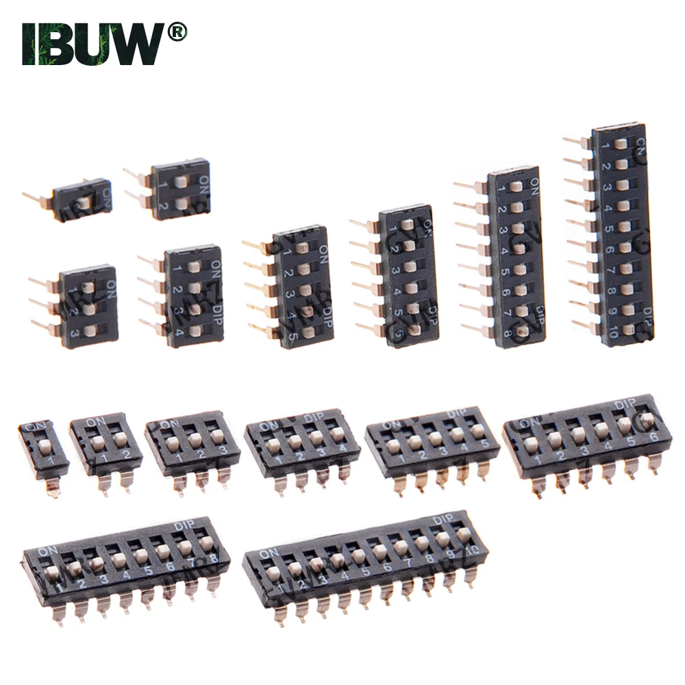 Picture 4: 5PCS Slide Type Switch Module 1 2 3 4 5 6 7 8PIN Snap Switch 10PIN 2.54mm Pitch Toggle Switch DIP SMD DIP Switch Connector