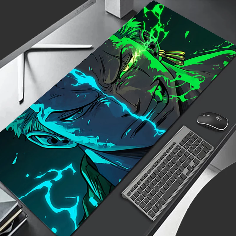 

Mouse Pad one Piece Zoro Gaming Accessories PC Gamer alfombrilla xxl Computer Desk Mat Laptop Varmilo Keyboard 800x300 Mousepad