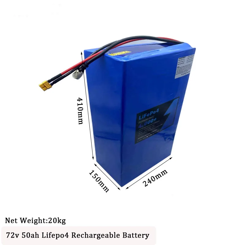 72v 50ah Built-in Bluetooth BMS 50A Lifepo4 Rechargeable Battery