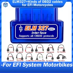 ELM327 Mini Bluetooth+ EFI Motorcycle OBD2 Cable Android OBD Scanner For Harley For SUZUKI For Yamaha For Kawasaki