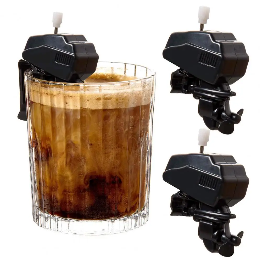 Boat Motor Coffee Stirrer Mug Attachment Coffee Mixer with Stainless Steel Clip Propeller Penetrates Deeply Mixing