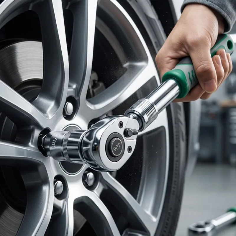 Chiave a cricchetto portatile, robusta, con meccanismo di sgancio rapido, manico estendibile, bussola a cricchetto, chiave a bussola telescopica per la riparazione di auto, utensili manuali e