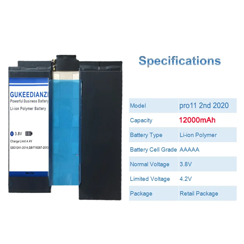 12000mAh pro11 2nd 2020 Tablet Battery For Apple iPad Pro 11 2020 A2228 A2230 A2231 2rd 2th High Capacity