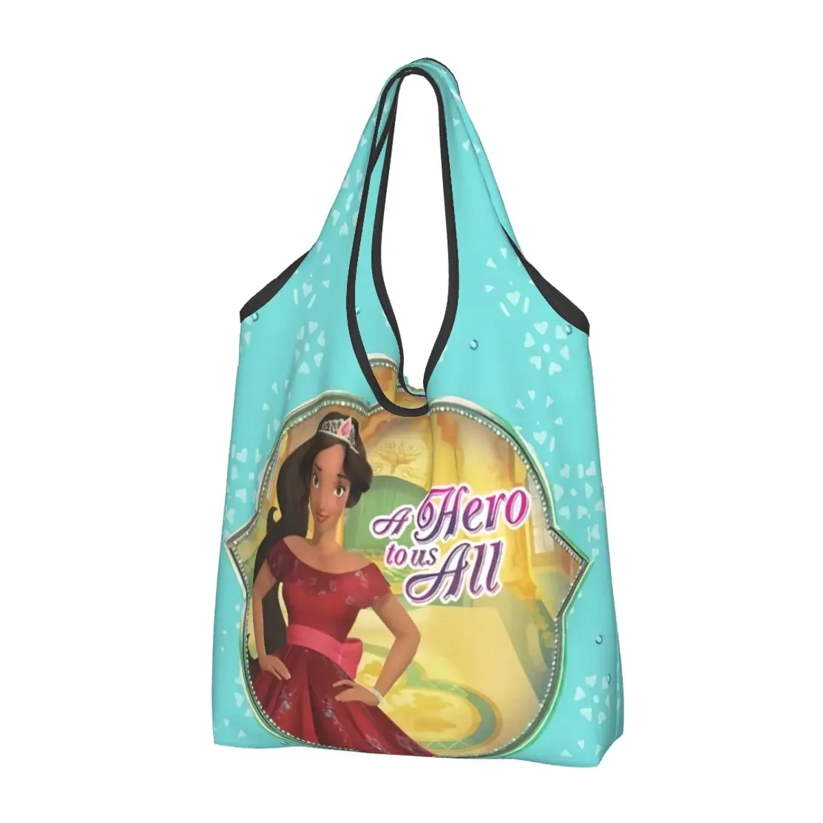 Custom Reusable Elena Of Avalor Inspirational Shopping Bag Women Tote Bag Portable Anime Adventure Grocery Shopper Bags