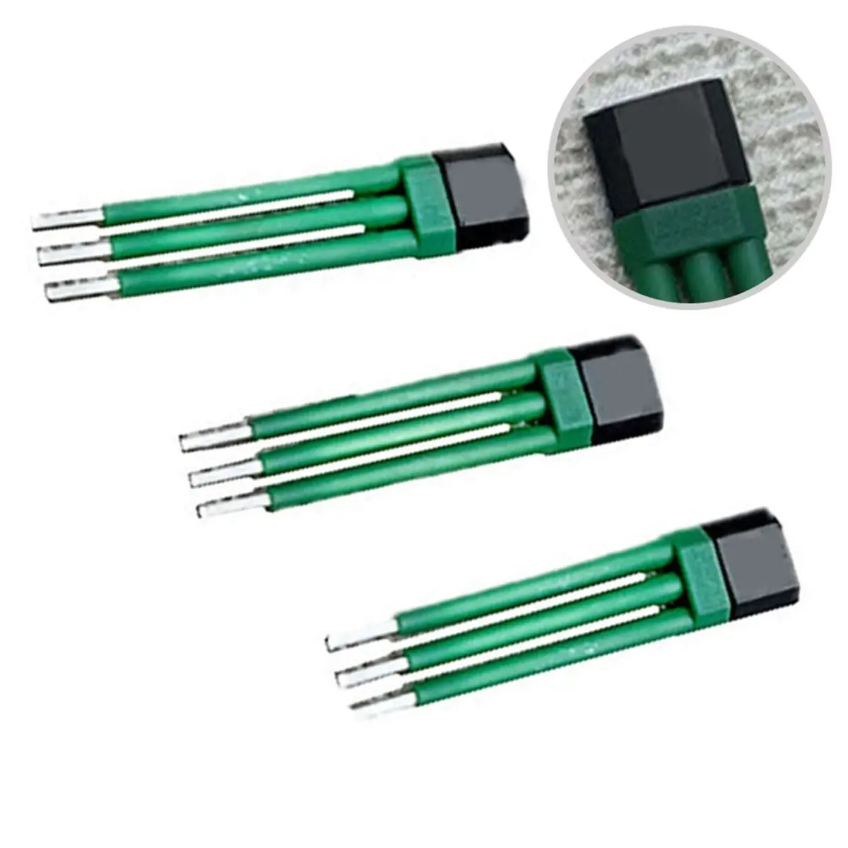 #31E Hall Sensor for Electric Bicycle Motor,3PCS Electric Bicycle 413F Hall Sensor for Ebike Motor 1000-3000W (Green)