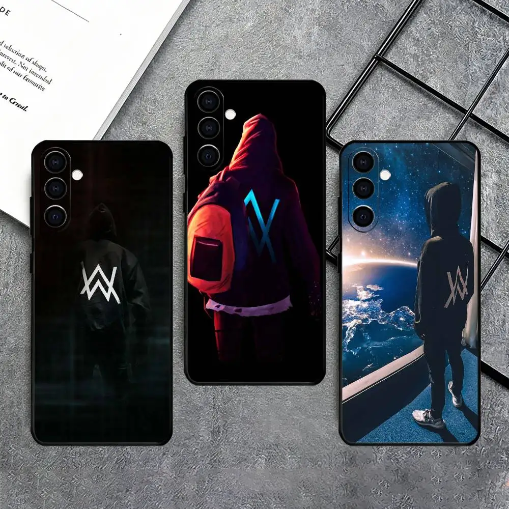 alan walker Phone Case Black Silicone Soft For Samsung Galaxy A73,A72,A71,A70,A53,A52,A51