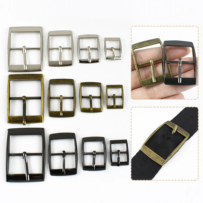 

10/20Pcs Meetee 15/20/25/30mm Metal Pin Buckle for Bag Strap Adjust Belt Clasp Webbing Slider Hook DIY Leather Craft Accessories