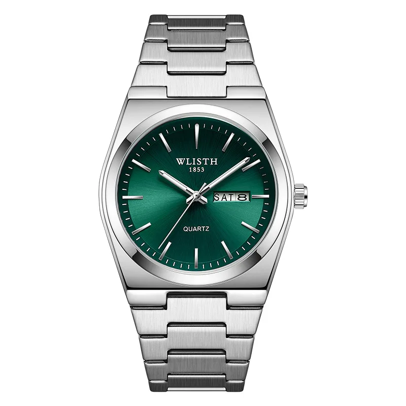 WLISTH Новые мужские ультратонкие кварцевые часы - 30 м водонепроницаемые светящиеся наручные часы с ремешком из нержавеющей стали