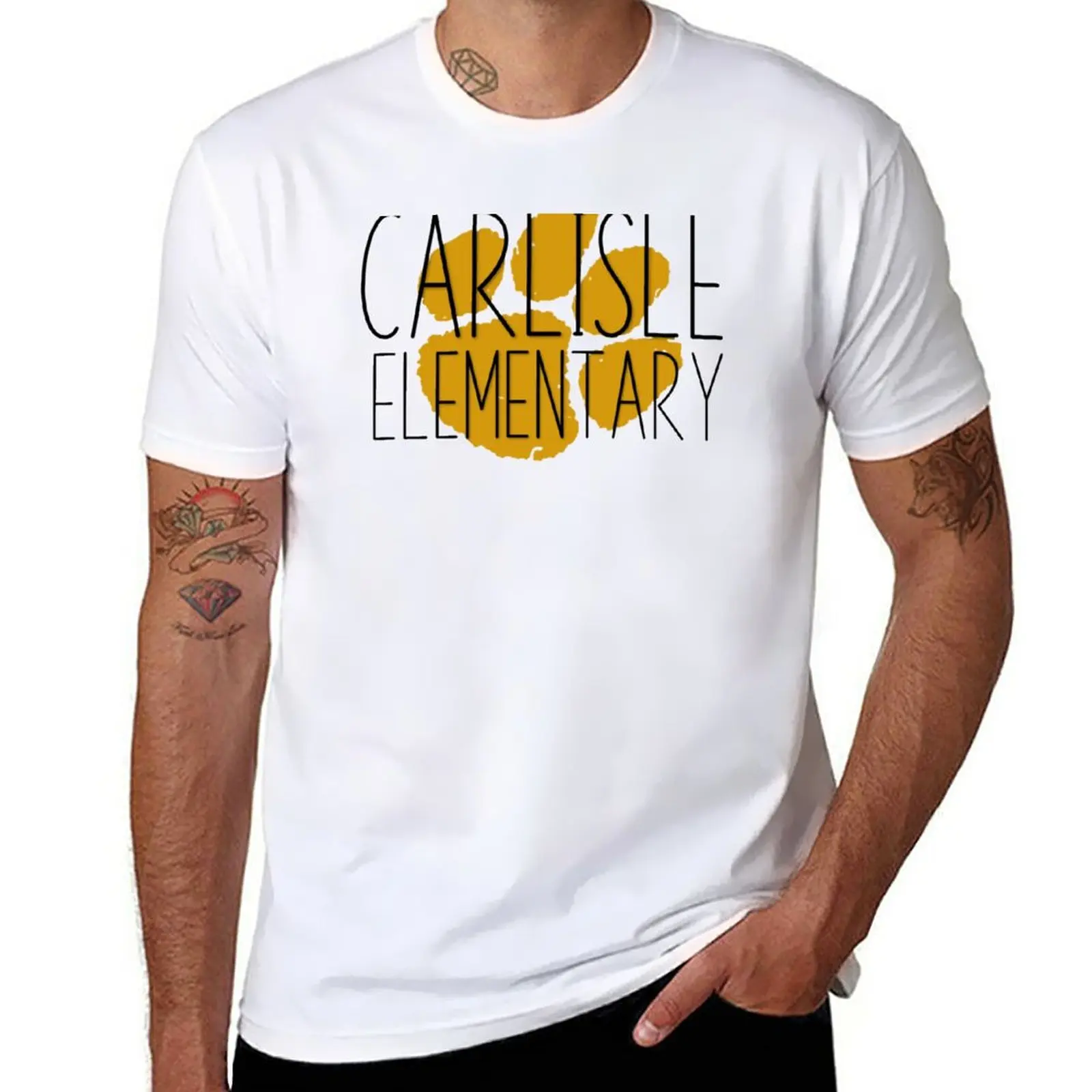 Yellow Paw Carlisle Elementary T-Shirt customs boys whites for a boy summer clothes Men's t shirts