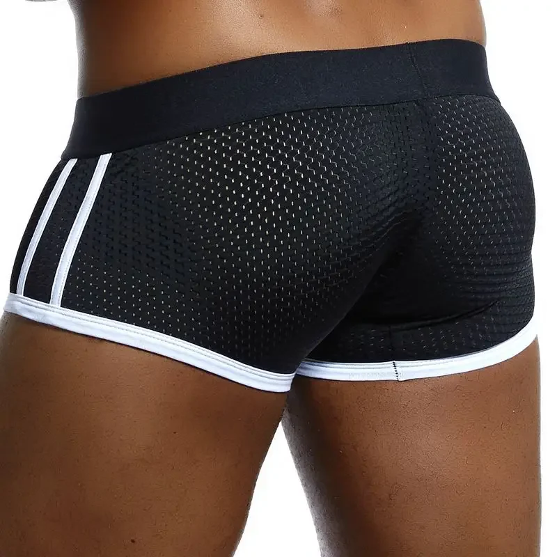 JOCKMAIL Brand Underwear Boxer Men Breathable Mesh Men\'s Boxers Male Underpants Sexy Gay penis pouch Panties Mens Trunks Pant