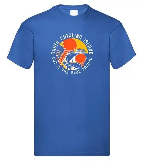 

Santa Catalina Island T Shirt Retro Blue GT045