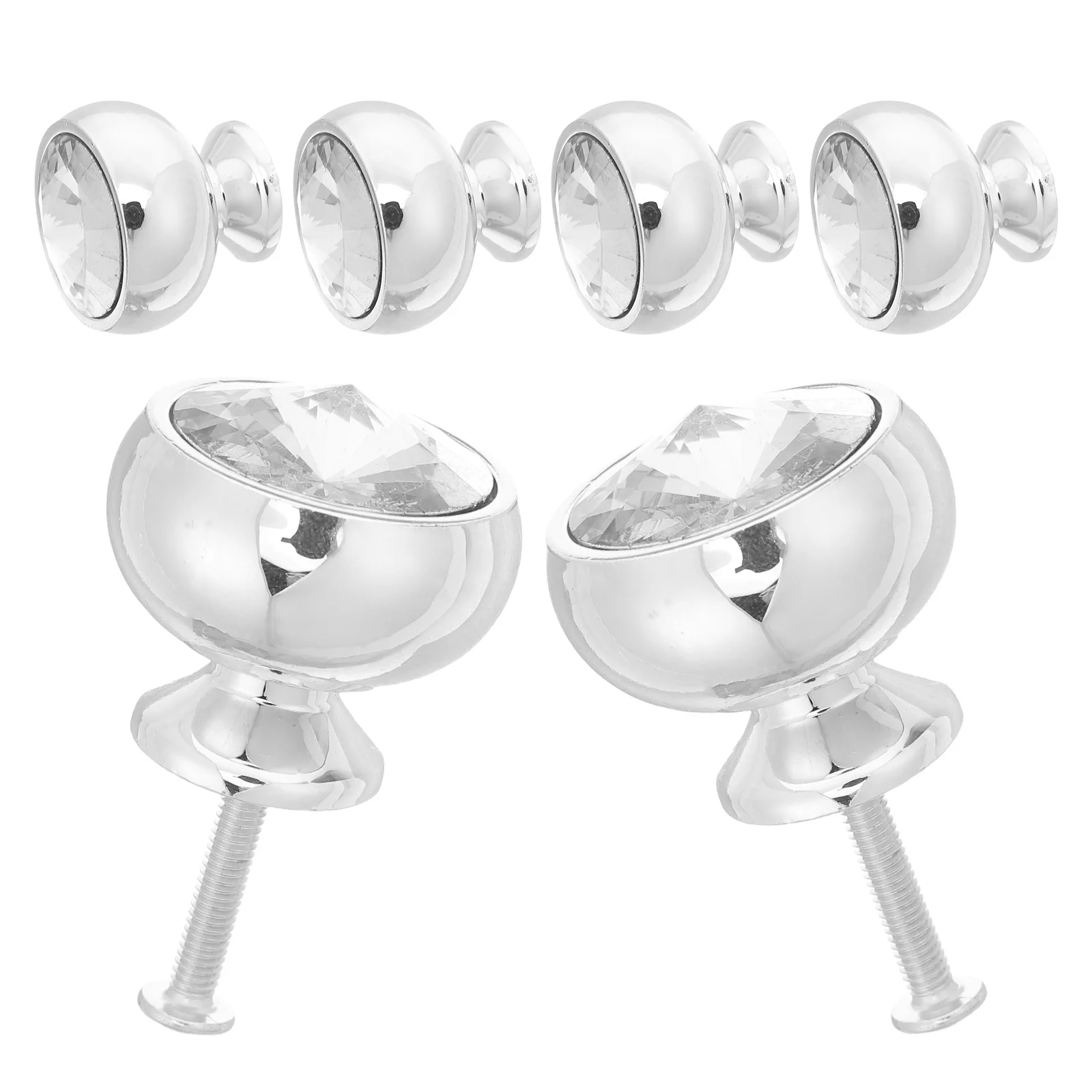 Maniglie per cassetti in cristallo acrilico da 6 pezzi Maniglie moderne per armadietti a foro singolo per mobili da cucina, guardaroba e cassettiere