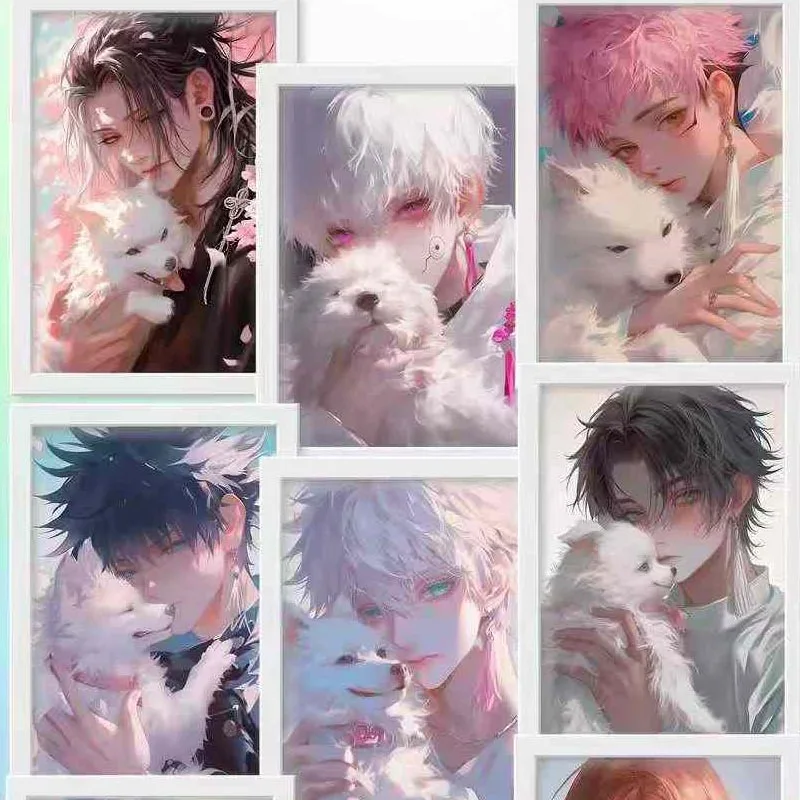 New Wholesales Jujutsu Kaisen Jiumu Cultural  Acrylic Collection Cards Gojo Satoru Doujin Kids Toys Hobby Gift