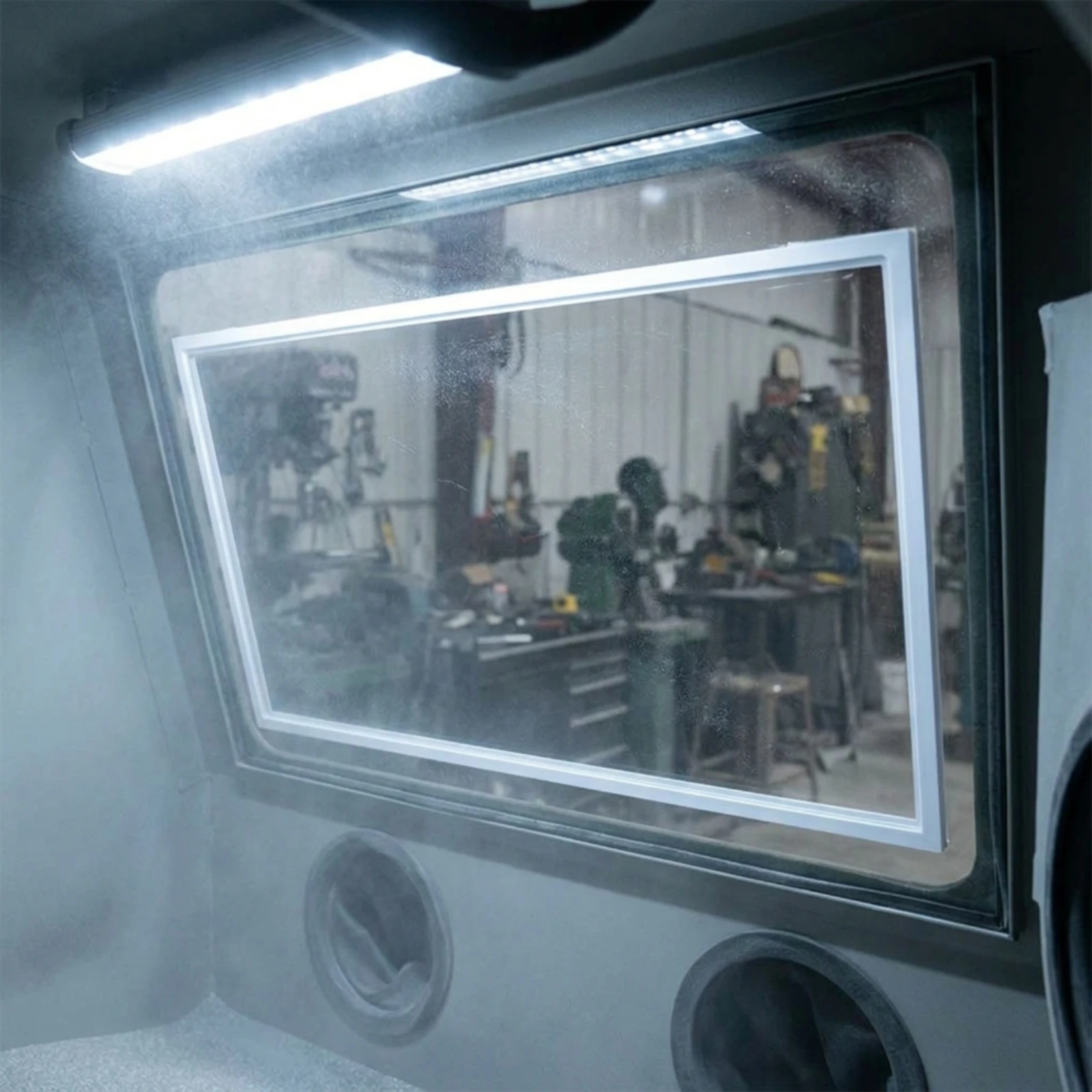 Sandblasting Cabinet Window Protector Clear Blast Cabinet Lens Cover Safeguarding Film with Adhesive Backing Long-Lasting