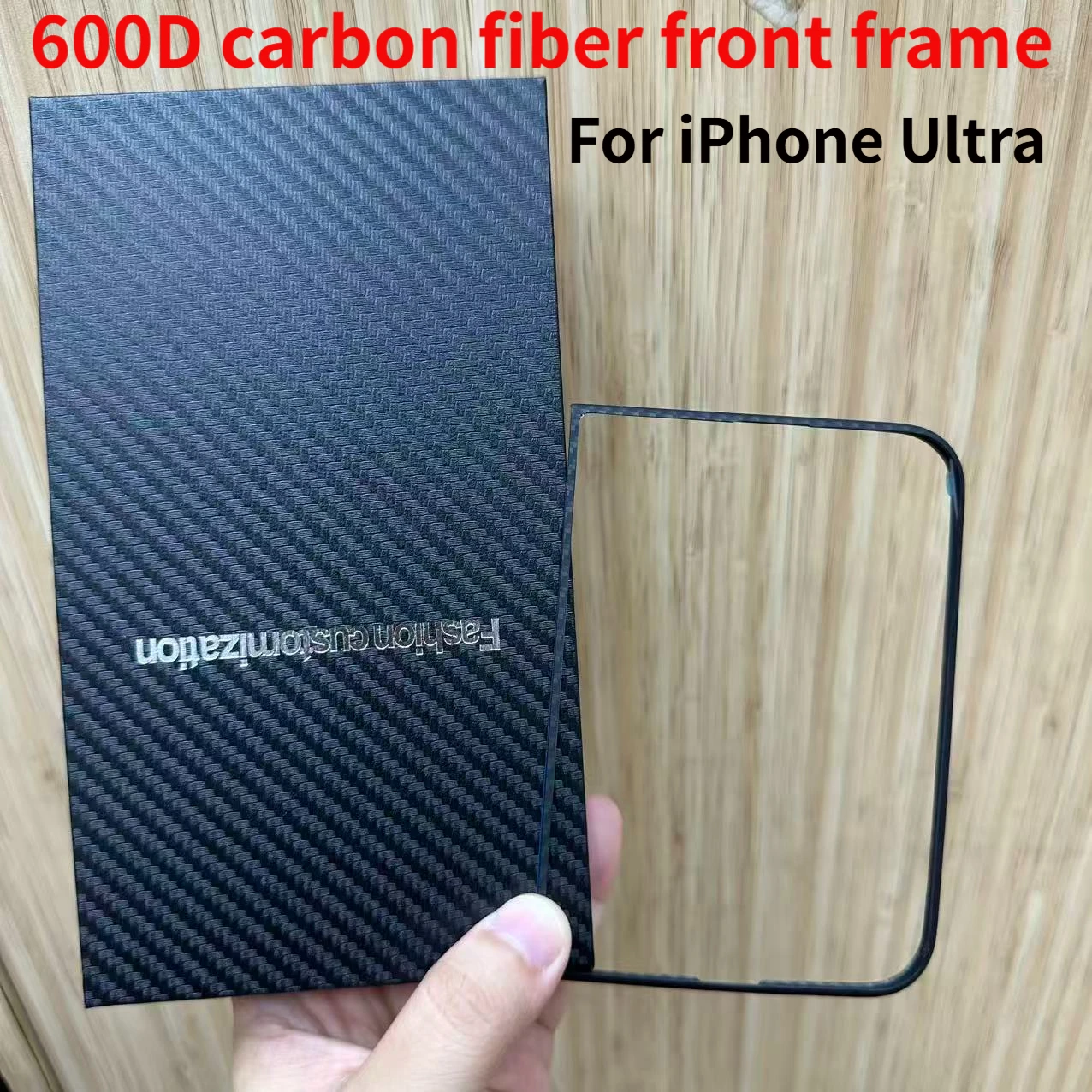 600D Carbon Fiber Textured Case Is Suitable for iPhone Duo Front Frame Protective Case, Using Aramid Carbon Fiber Texture Desi