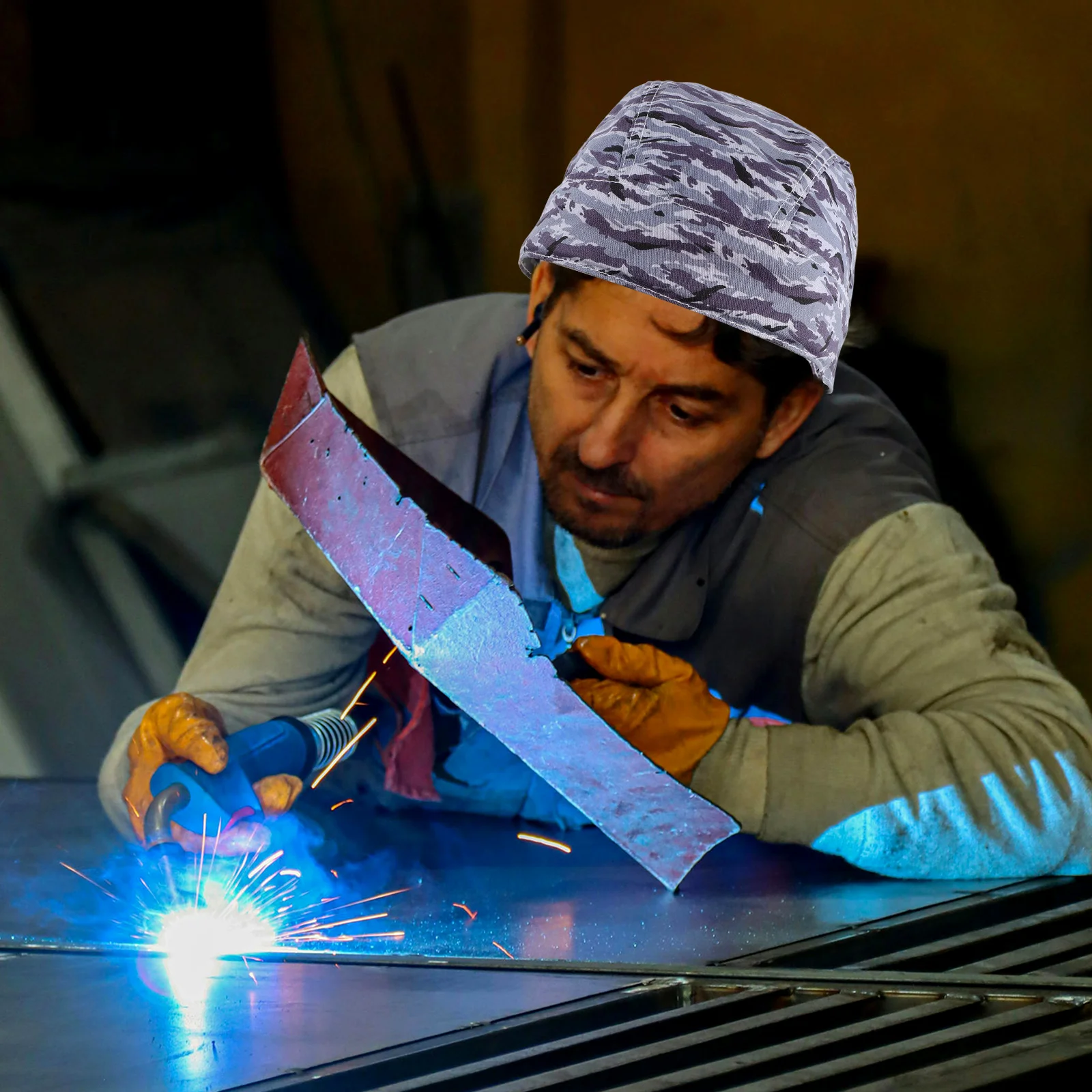 Chapeau de sécurité en coton pour femmes et hommes, casquettes de soudeur, doublure intérieure en maille, accessoires de protection pour soudeurs