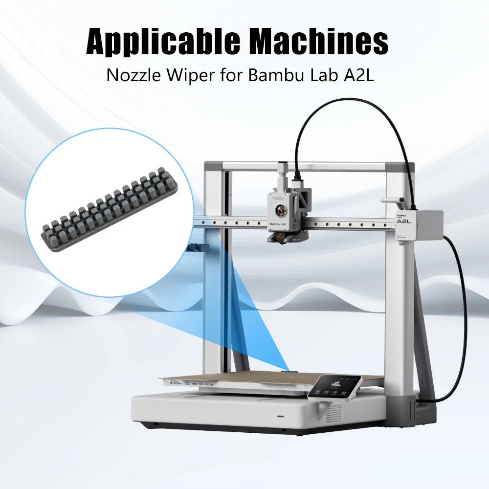 Düsenwischer für Bambu Lab A2L A1 Mini Silikonbürste Heizbettmontierte Düsen Reinigungswerkzeug für Bambulab 3D-Drucker-Zubehör – Detail 6