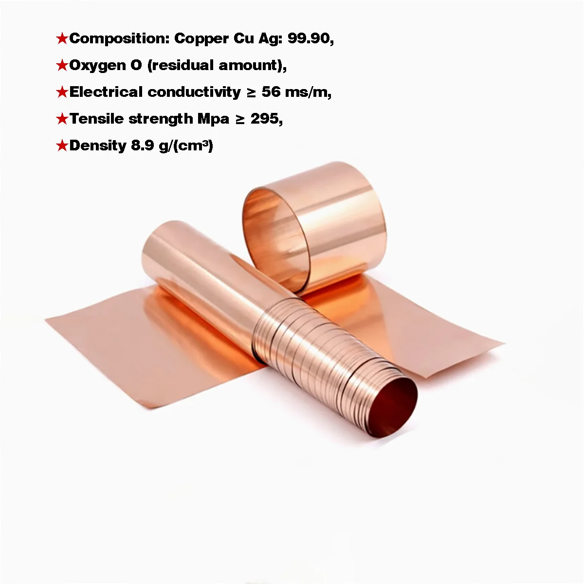 1M Width 5/10/15/20/25/30mm Pure Purple Copper Strip/Purple Copper Foil ,Thickness0.1/0.15/0.2/0.3/0.4/0.5-2mm