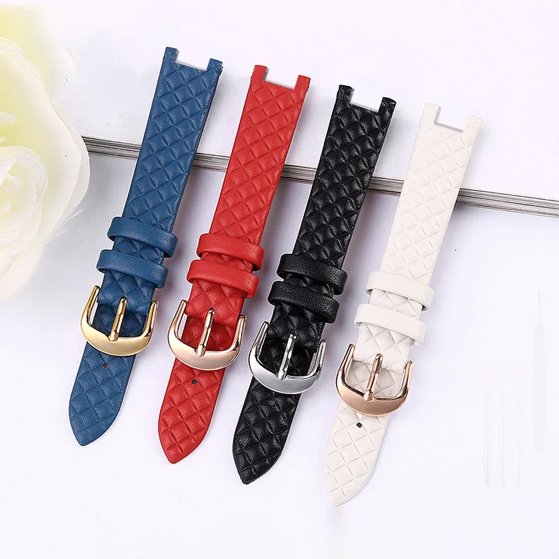 Cowhide Notch wristband for Versace VSPCD2217 VSP490118 female VAN050016 SCD010016 leather watch strap 16MM watchband