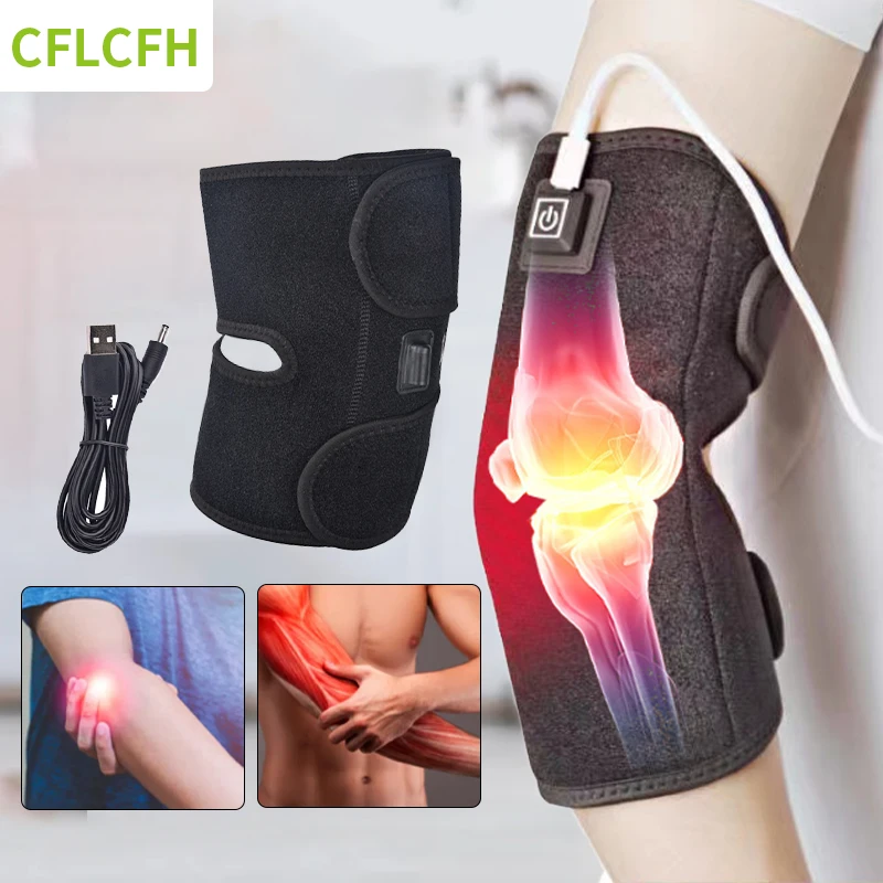 Elbow Heating Electric USB Pad For Joint Arthritis Pain Tennis Elbow Thermal Therapy Massager Heated Brace Hot Compress Warmer