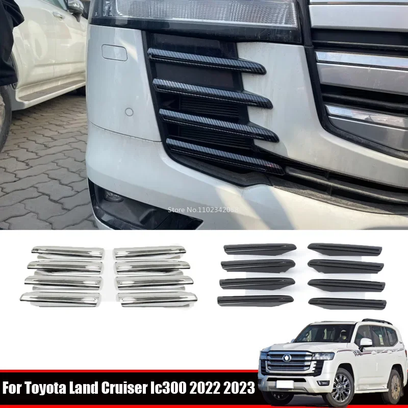 

ABAIWAI 3D Strips For Toyota Land Cruiser 300 Lc300 2022 2023 2024 Front Foglight Racing Grid Grille Cove Bumper Car Vent Trim