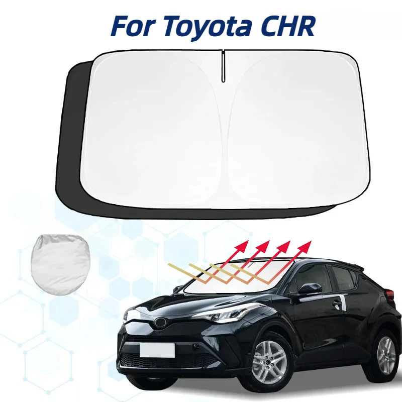 

For Toyota CHR C-HR Windshield Sun Shade Sunshade Sun Visor Protector Foldable Blocks UV Rays Keep Your Car Cooler