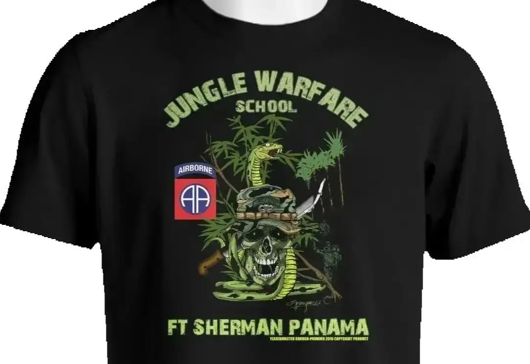 

82nd Airborne Division Jungle Expert T-Shirt 100% Cotton O-Neck Short Sleeve Casual Mens T-shirt Size S-3XL