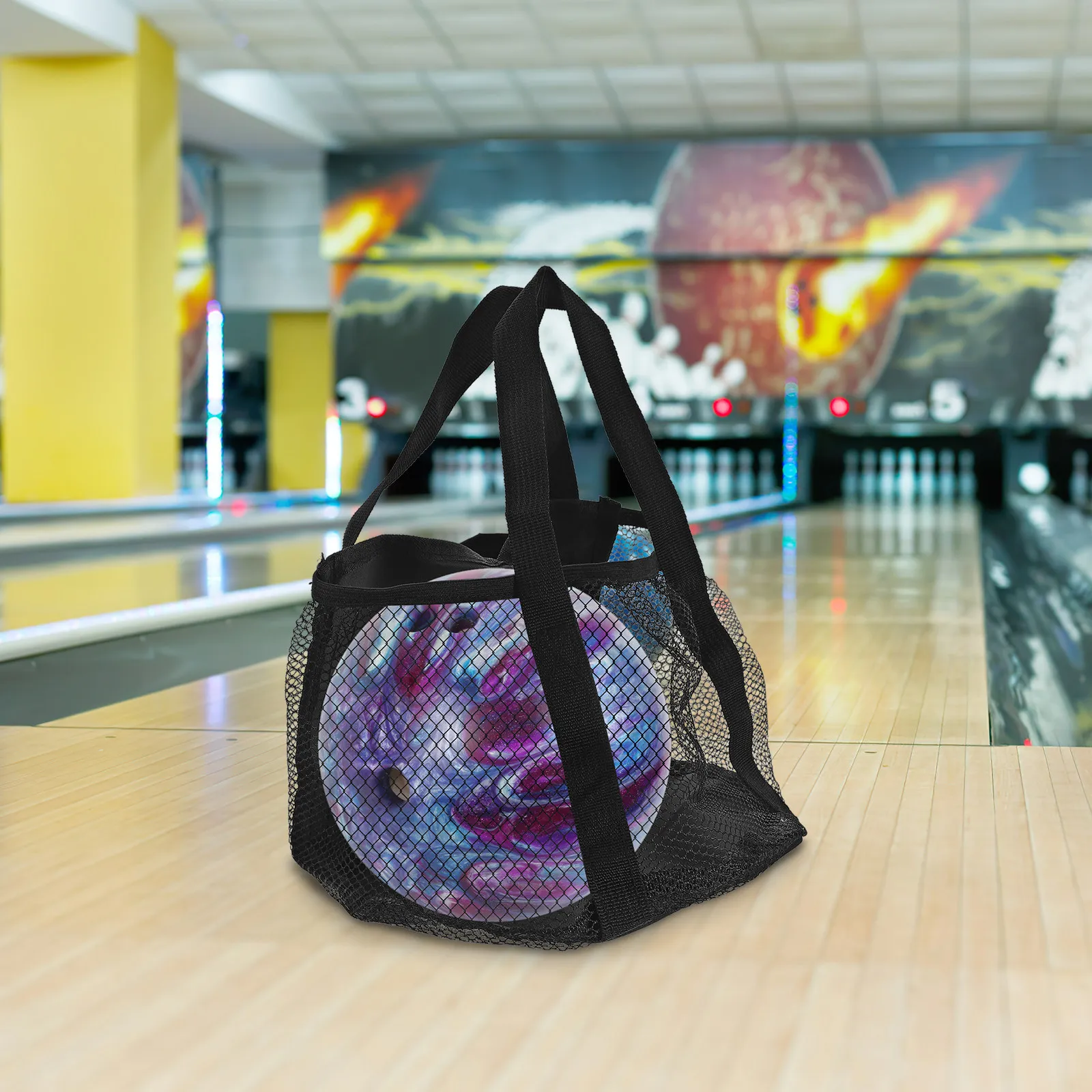 

Heavy Duty Bowling Ball Bag Single Compartment Wear Resistant Material Fits Most Balls Multi Use Sports Equipment Pouch