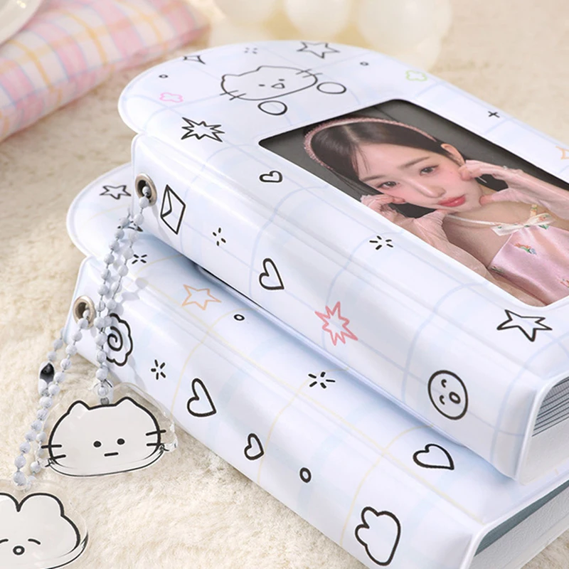 3 Inch Photo Album Star Chasing Collection Book Photocard Holder Cartoon Collector Book With Buckle Kpop Photo Card Binder