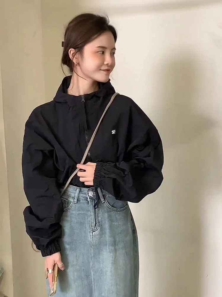 

Корейская женская летняя тонкая повседневная куртка-ветровка с защитой от солнца, легкая, дышащая, свободного кроя