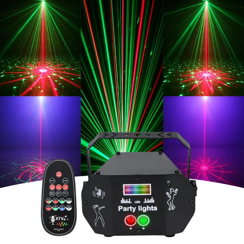 Proyector de luces LED estroboscópicas con Control remoto, efecto bola de discoteca para DJ Club, decoración del hogar de cumpleaños, fiesta de Navidad recargable