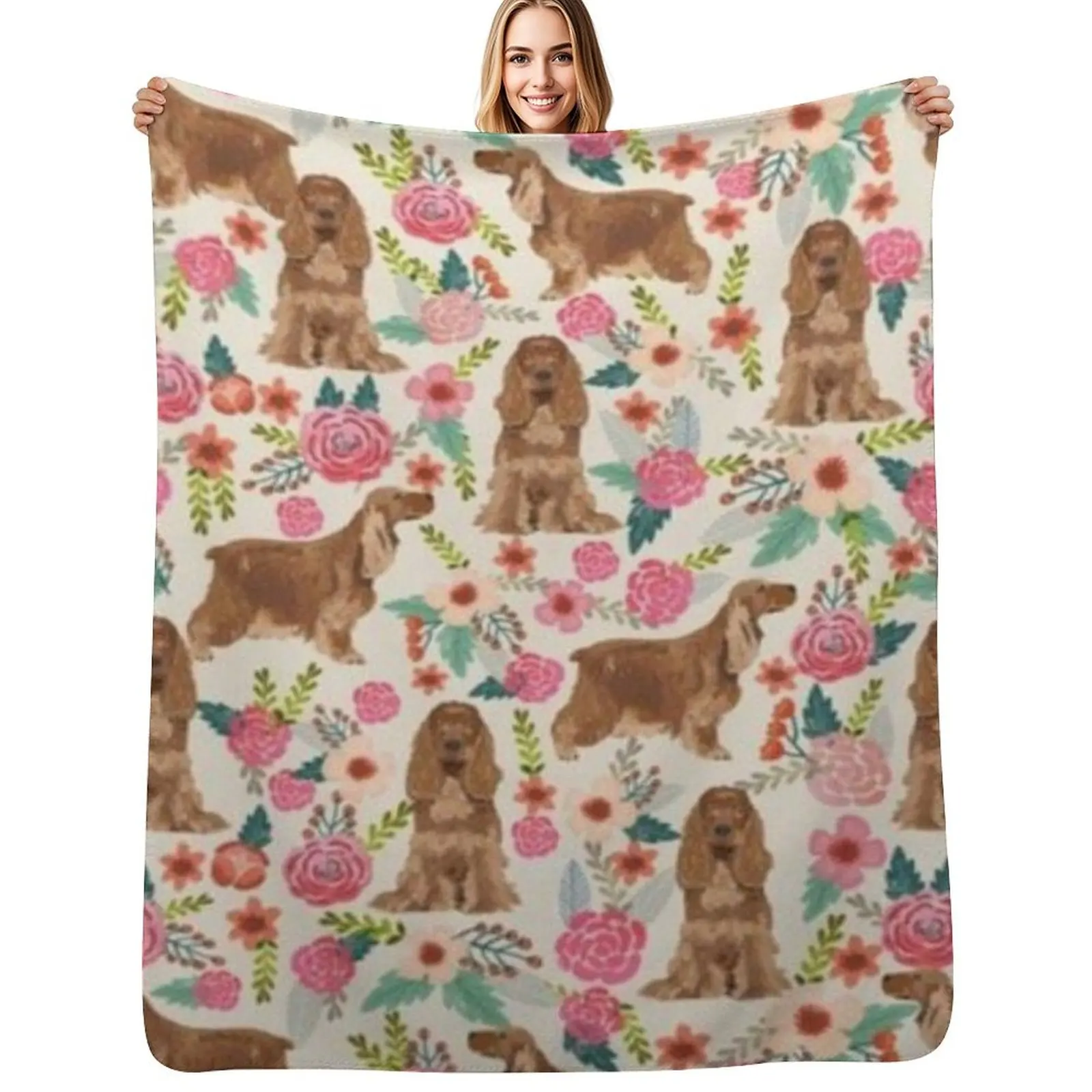 COCKER SPANIEL Throw Blanket christmas gifts Luxury Throw Summer Beddings For Sofa Thin Softest valentine gift ideas Blankets