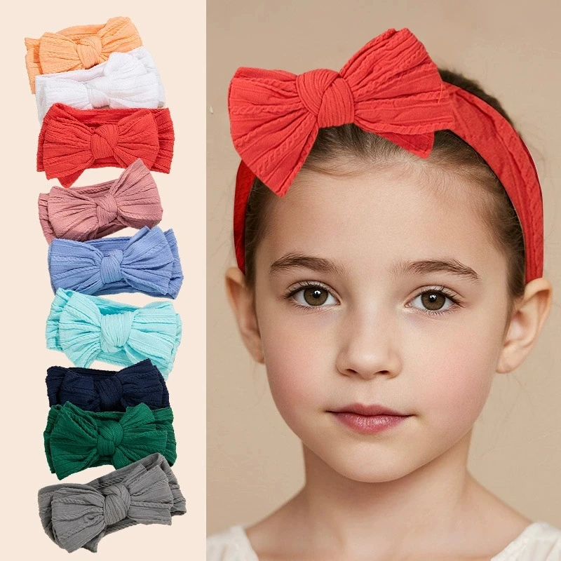 

3pcs/set Nylon Headband Baby Hair Accessories Toddler Infant Baby Girls Headbands Little Princess Headwrap Set Bowknot Headband