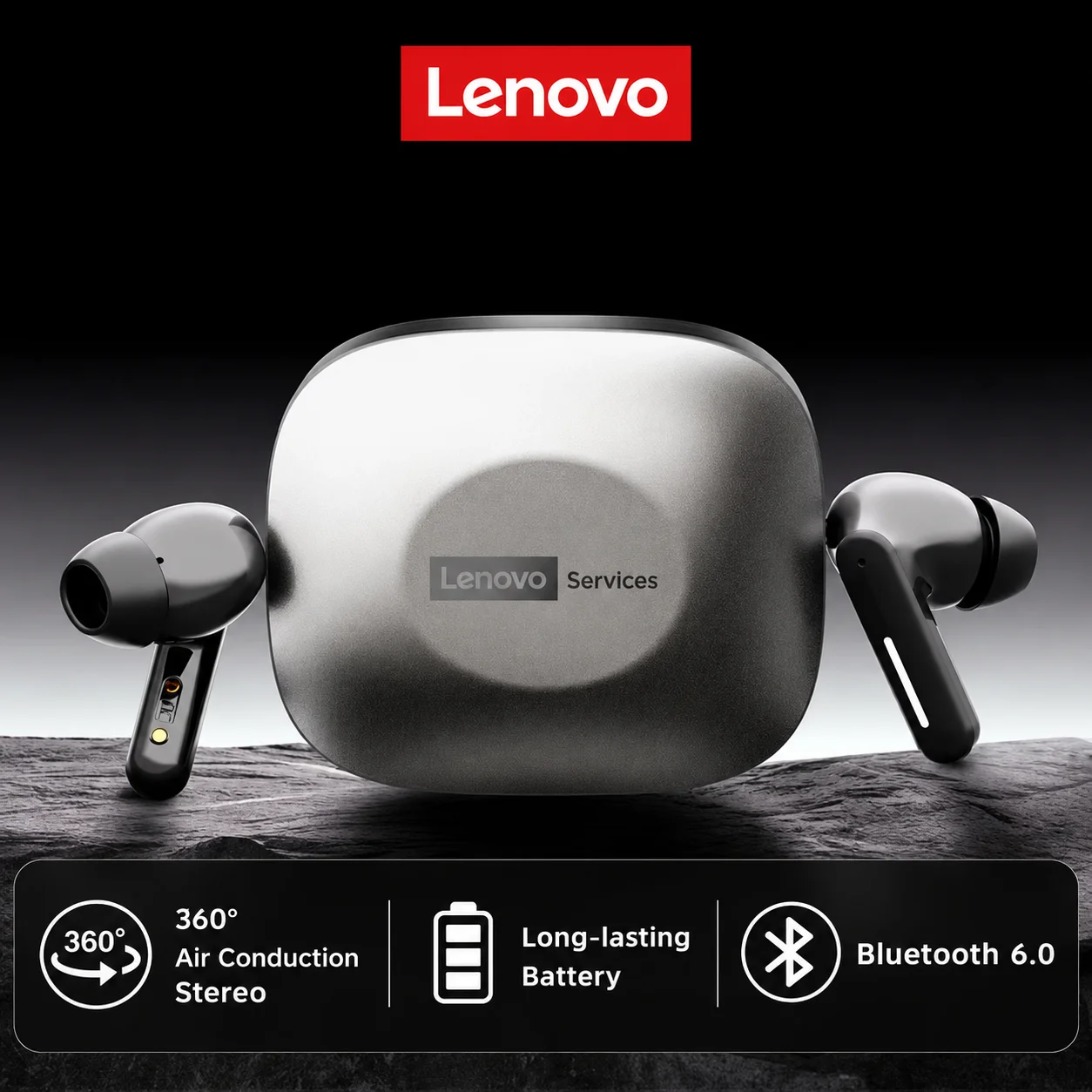 New Lenovo LE209 Wireless Bluetooth Earphone Business Music 