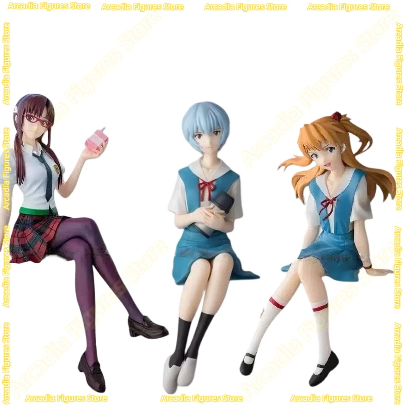 In Stock Original Official Genuine SEGA Neon Genesis Evangelion Seated School Uniform Series Figure Ayanami Reima Kiha Model Toy