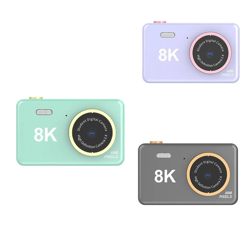 

Student Digital Camera HD Digital 8K Portable Mini Video Camera Front And Rear Cameras Toy Gifts For Kids