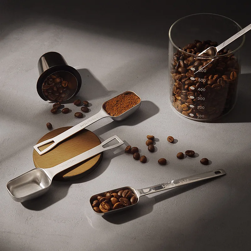 8g Coffee Bean Measuring Spoon - Premium Stainless Steel Long Handle Scoop for Home Brewing, Coffee Powder & Baking