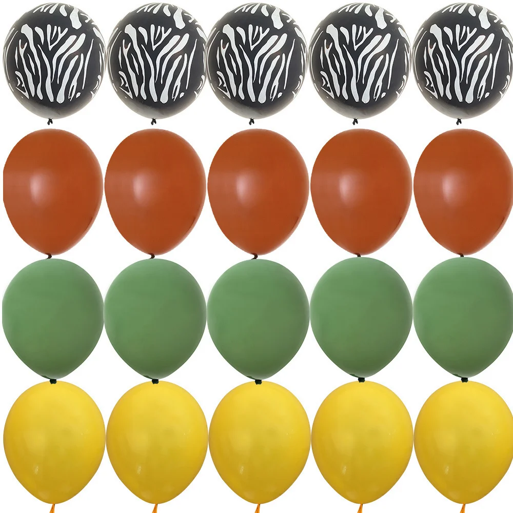 20 Stück 12 Zoll Tiger/Leopard/Giraffe Muster Ballon Set für Kinder Wildtier Dschungel Safari Geburtstag Party Dekoration Lieferungen – Detail 4