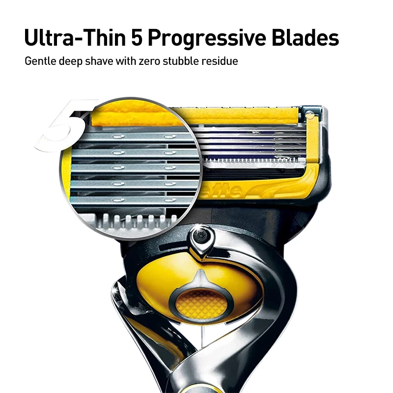 Navalha Gillette Fusion 5 Proshield, navalha masculina, combinação de barbeador Gillette, lâminas de barbear de 5 camadas feitas de material de aço inoxidável