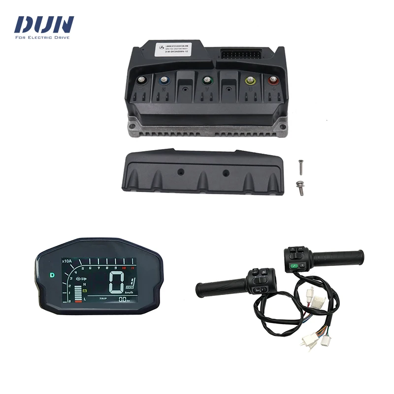 LingBo LBMC72152 60A DC 180A Phase Programmable Sine Wave Controller With DKD Display and T08 Throttle For 1500W United Motor