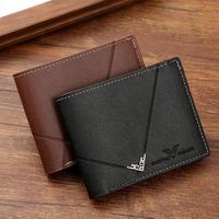 Men's Slim Leather Wallet for Credit Cards ID Holder Business Bifold Wallet Thin RFID Blocking Card Case for Men