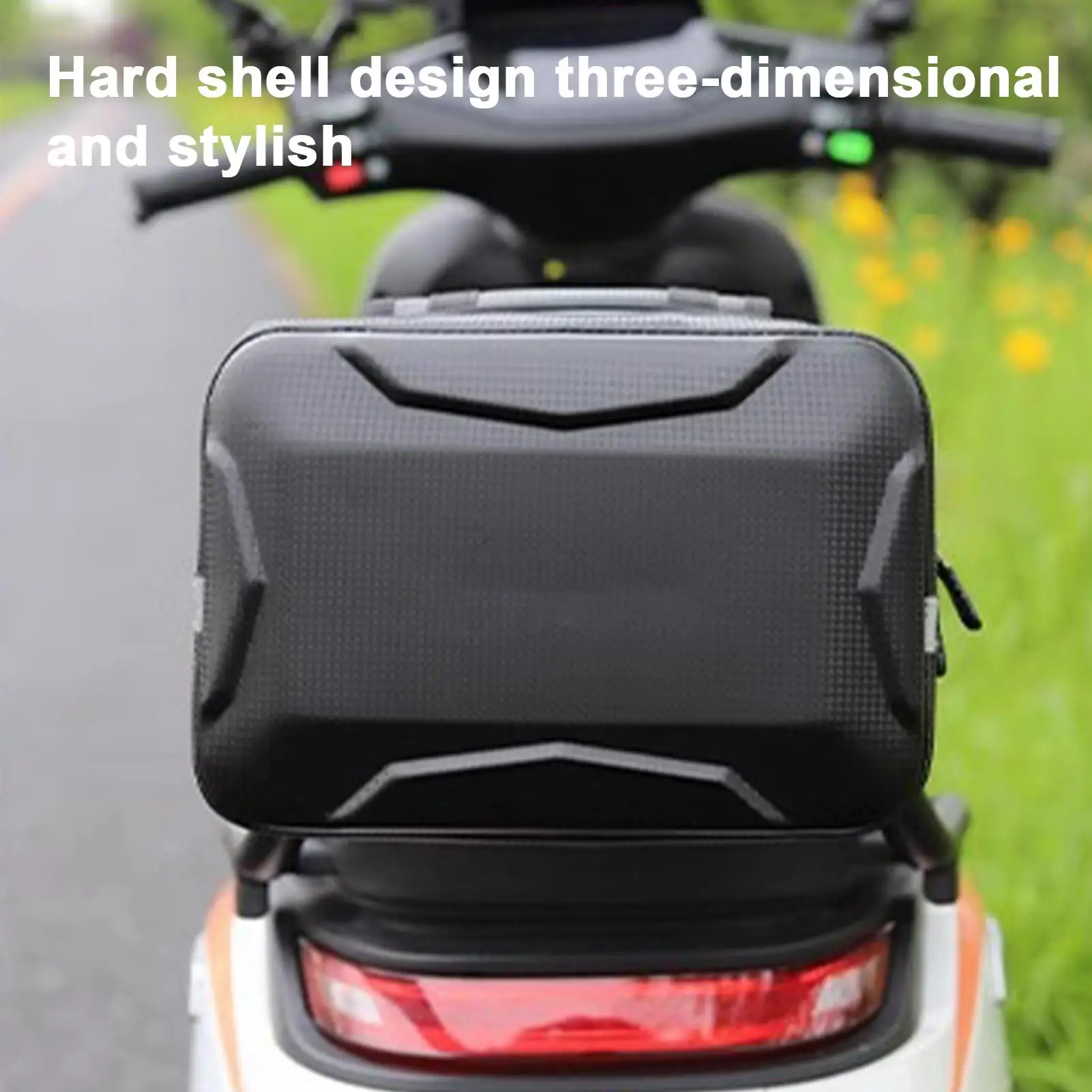 

E-Bike Backrest Bag Ebike Storage Luggage Saddle Bag Safety Reflective Hard Shell Electric Vehicle Luggage Carrier For Commuting