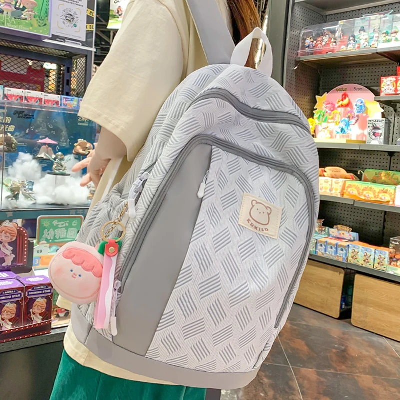 

2024 New College School Bags Women Laptop Rucksack Student Book Backpack for Teenage Girls Boys Travel Rucksack High Quality