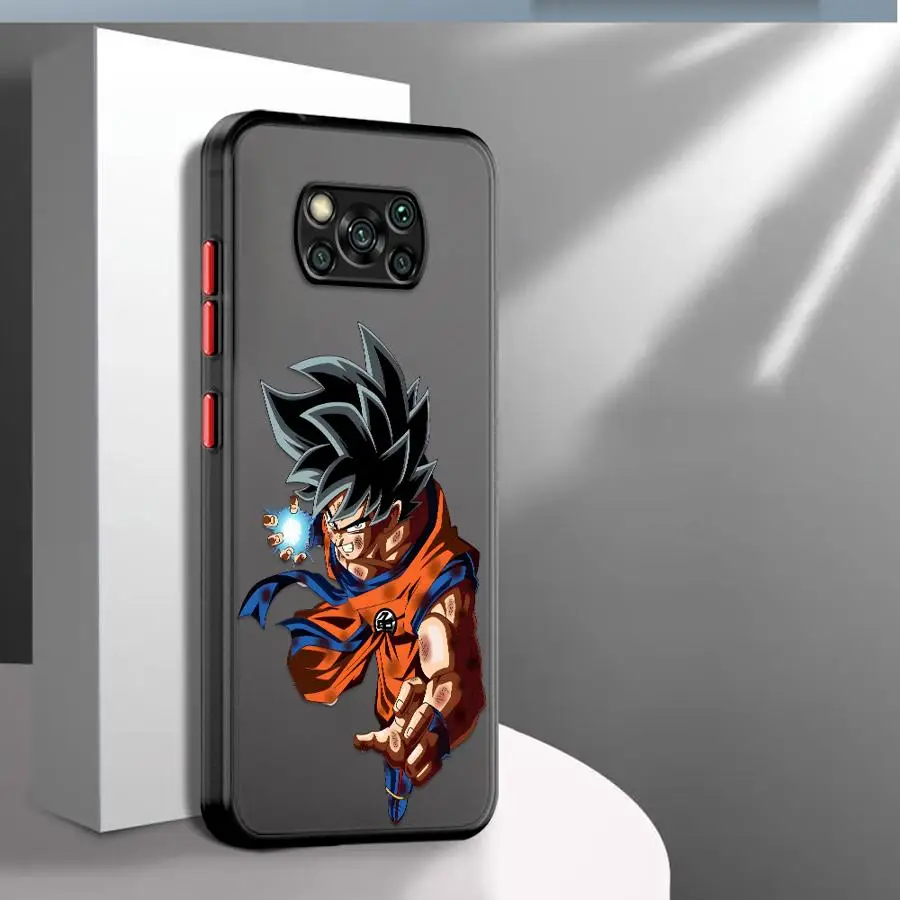 Dragon Ball Cool Son Goku Capa traseira de telefone para Xiaomi Poco C40 F3 X3 NFC C51 M5s C50 X3 X4 X5 Pro