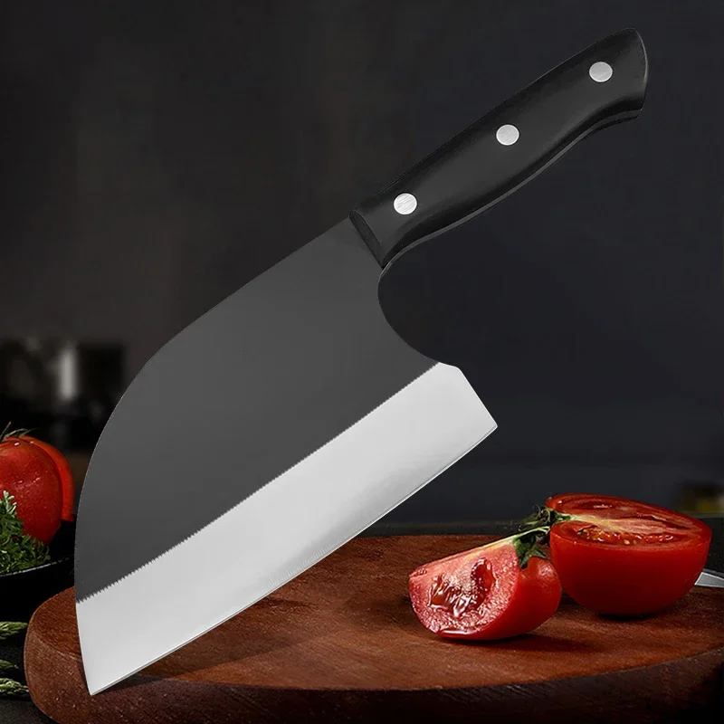 Kitchen Knives Slicing Meat Fruit Fish Meat Vegetables Butcher Knife Hand Forged Blade Wooden Handle Chef Cooking Cleaver Knives