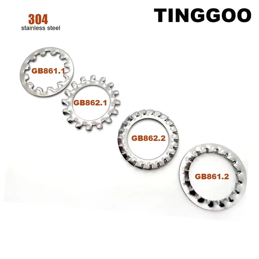 

10/50pcs M2 M2.5 M3 M4 M5 M6 M8 M10 M12 M14 M16-M24 304 Stainless Steel External Internal Toothed Serrated Lock Washer Gasket