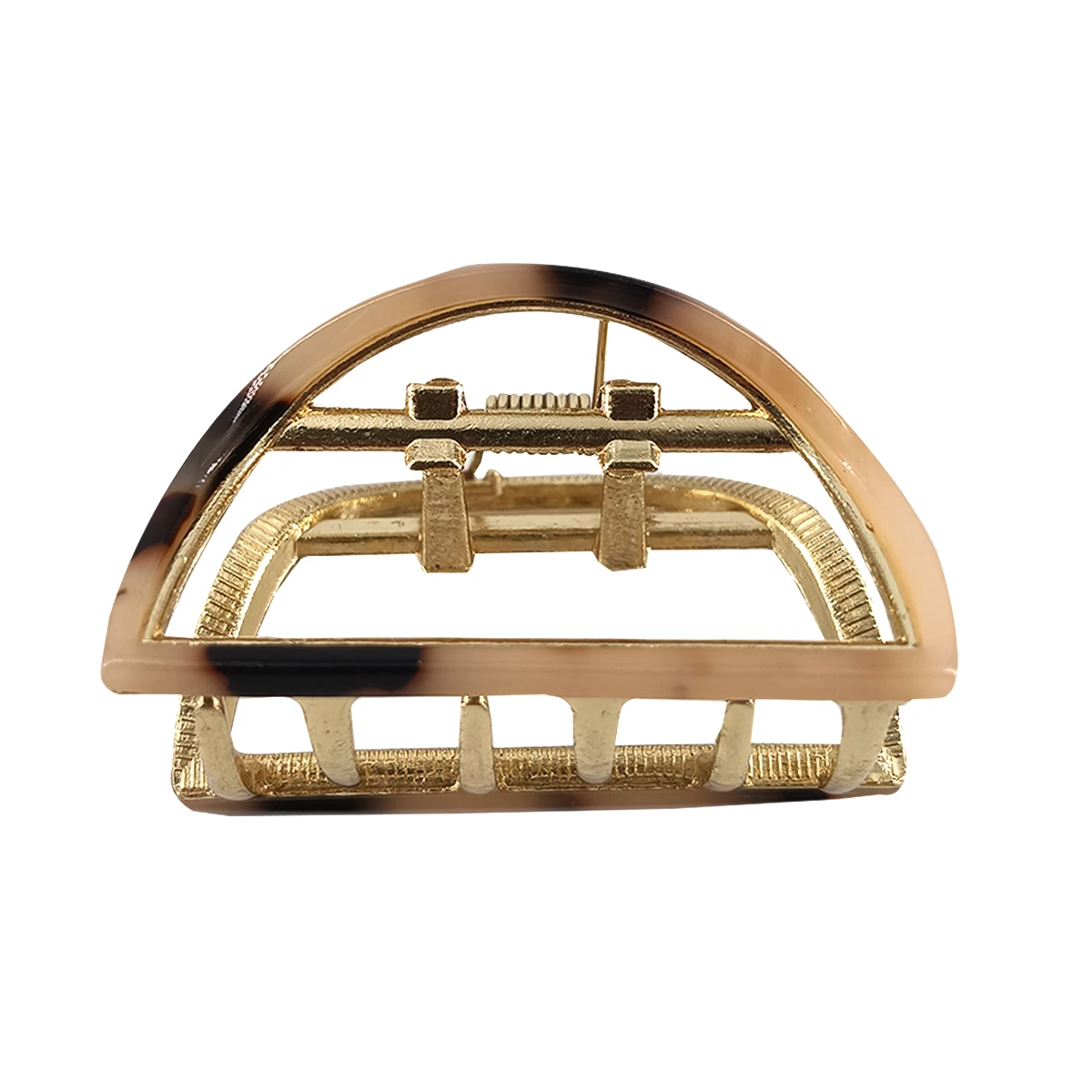 Pinzas para el cabello de 5cm, accesorios para el cabello a la moda, Mini pinza de horquillas de aleación de acetato de forma media redonda